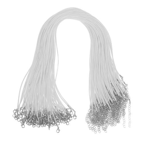 TEHAUX 50 Stück Gewachste Halskettenketten Gewachste Armbandschnur Mit Verschlüssen Seilschnur Für Anhänger Charms Schmuckherstellungszubehör TEHAUX 50 Stück Gewachste Halskettenketten Gewachste Armbandschnur Mit Verschlüssen Seilschnur Für Anhänger Charms Schmuckherstellungszubehör von TEHAUX
