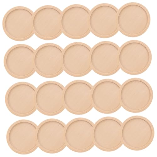 TEHAUX 50 Stück Holz Anhänger Basis Trays Durchmesser Naturholz Schmuckrohlinge für DIY Schmuckherstellung Resin Schlüsselanhänger Halsketten Zubehör TEHAUX 50 Stück Holz Anhänger Basis Trays Durchmesser Naturholz Schmuckrohlinge für DIY Schmuckherstellung Resin Schlüsselanhänger Halsketten Zubehör von TEHAUX