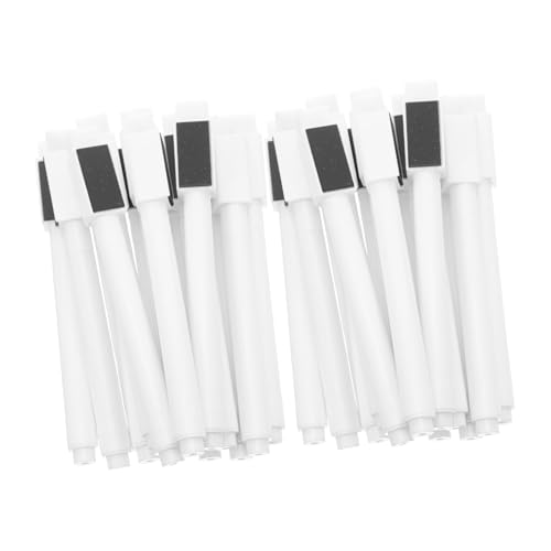 TEHAUX 50 Stück Magnetische Trocken Abwischbare Whiteboard Stifte Löschbare Stifte Trocken Abwischbare Marker Mit Radiergummi Whiteboard Marker Schwarze von TEHAUX