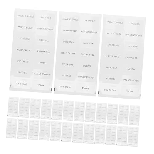 TEHAUX 50 Stück Toilettenartikel Etiketten Selbstklebend für Reisegrößen Flaschen Transparent zur Shampoo Hautpflege Organisation und Badezimmer Beschriftung TEHAUX 50 Stück Toilettenartikel Etiketten Selbstklebend für Reisegrößen Flaschen Transparent zur Shampoo Hautpflege Organisation und Badezimmer Beschriftung von TEHAUX