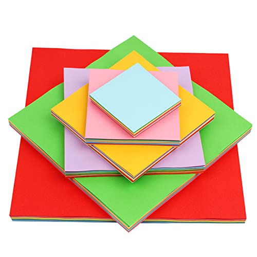 TEHAUX 500 Blatt Buntes Origami Papier Quadratische Faltpapiere für Kreative Bastelprojekte für Eltern Junge Mädchen Aktivitäten für DIY und Schulprojekte von TEHAUX
