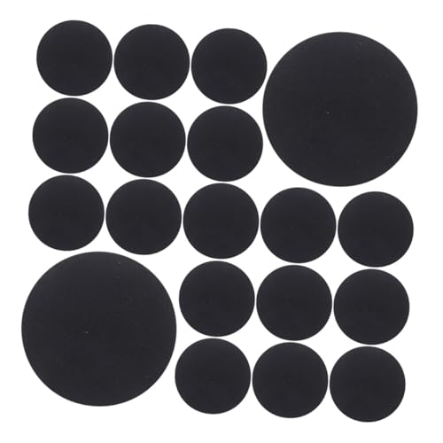 TEHAUX 500 Stück Selbstklebende Filzpunkte Schwarz Weiche Filzkreise mit Starkem Haftkleber DIY Bastelsticker für Kleidung Möbel Nähprojekte Dekorative Aufkleber von TEHAUX