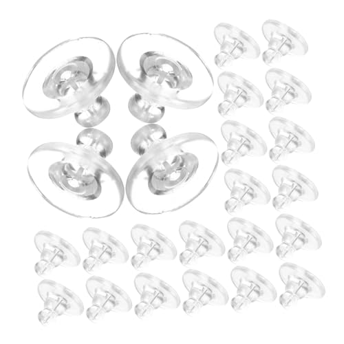 TEHAUX 500 Stück Transparente Silikon Ohrringstopper Ohrstecker Verschlüsse Hypoallergen Langlebig für DIY Schmuckherstellung und Sicheren Halt bei Ohrsteckern von TEHAUX