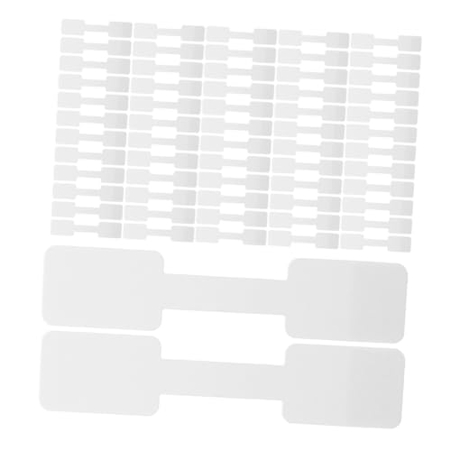 TEHAUX 500 Stück Weiße Rechteckige Selbstklebende Schmuck Preisetiketten Mittlere Blanko Aufkleber für Ringe Halsketten Armbänder zur Klaren und Produktkennzeichnung von TEHAUX