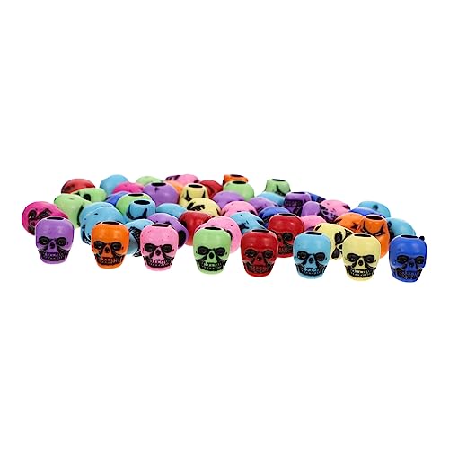 TEHAUX 50Stücke Acryl Schädelperlen Bunte DIY Schmuckperlen für Armbänder Halloween Accessoires zum Basteln und mit Freunden TEHAUX 50Stücke Acryl Schädelperlen Bunte DIY Schmuckperlen für Armbänder Halloween Accessoires zum Basteln und mit Freunden von TEHAUX