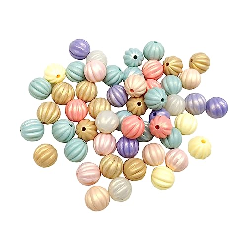 TEHAUX 50Stücke DIY Acrylperlen Runde Kürbisform Spacer Beads Bunten Farben Für Schmuckherstellung Armbänder Und Bastelarbeiten Lochgröße TEHAUX 50Stücke DIY Acrylperlen Runde Kürbisform Spacer Beads Bunten Farben Für Schmuckherstellung Armbänder Und Bastelarbeiten Lochgröße von TEHAUX