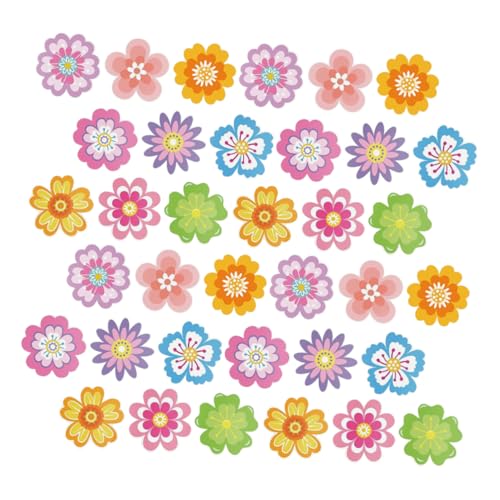 TEHAUX 54 Stück Blume doppelseitiger Karton Pinnwandausschnitte mehrfarbige Klassenzimmerdekoration Papierblumen für Bulletin -Brett Bulletin Board Books Ausschnitte Papierstau von TEHAUX