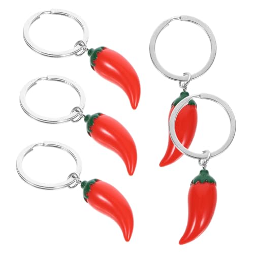 TEHAUX 5Stücke Chili Schlüsselanhänger Lustige und für Partys Langlebige und Zuverlässige Anhänger Weihnachtsgeschenk TEHAUX 5Stücke Chili Schlüsselanhänger Lustige und für Partys Langlebige und Zuverlässige Anhänger Weihnachtsgeschenk von TEHAUX