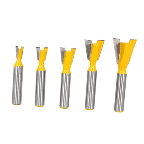 TEHAUX 5Stücke Teiliges Schwalbenschwanzfräser Hartmetall Halbblind Dovetail Bits für Holzverbindungen für Schubladenkisten und Holzarbeiten TEHAUX 5Stücke Teiliges Schwalbenschwanzfräser Hartmetall Halbblind Dovetail Bits für Holzverbindungen für Schubladenkisten und Holzarbeiten von TEHAUX