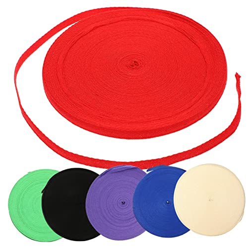 TEHAUX 6 Rollen Baumwollband Dekoratives Nähband Farbiges Twill Band für Bastelarbeiten Kleidung und Accessoires Vielseitig Einsetzbar Yards von TEHAUX