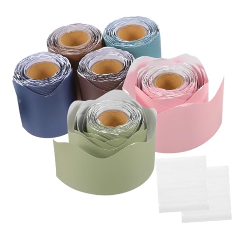 TEHAUX 6 Rollen Grenzpapier von Bulletin Board Wandränder abziehen und aufkleben Klassenzimmergrenzen für schwarzes Brett Bulletin-Randaufkleber Papierfans Bulletin Board Schulbriefpapier TEHAUX 6 Rollen Grenzpapier von Bulletin Board Wandränder abziehen und aufkleben Klassenzimmergrenzen für schwarzes Brett Bulletin-Randaufkleber Papierfans Bulletin Board Schulbriefpapier von TEHAUX