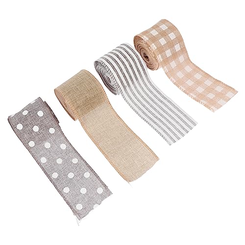 TEHAUX 6 Rollen Schleife Weihnachtsbaum Sackleinenband Bastelband Aus Leinenstoff Rotes Leinengewebe Geschenkbänder Dekoratives Weihnachtsleinenband Scrapbooking- Wickelband TEHAUX 6 Rollen Schleife Weihnachtsbaum Sackleinenband Bastelband Aus Leinenstoff Rotes Leinengewebe Geschenkbänder Dekoratives Weihnachtsleinenband Scrapbooking- Wickelband von TEHAUX