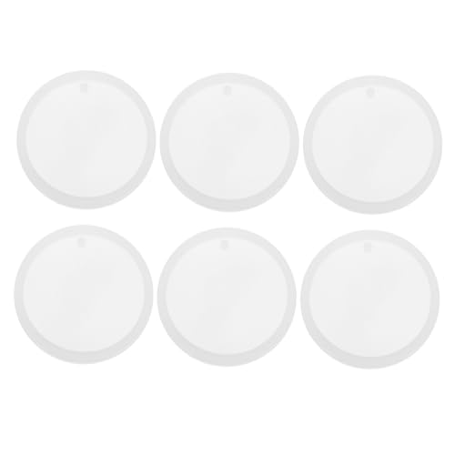 TEHAUX 6 Runde Silikonformen Für Harzguss, Flache Kreisformen Mit Löchern Für Schlüsselanhänger, Ohrringe, Haustiermarken, Anhänger, Schmuckherstellung, Epoxidharz-bastelarbeiten TEHAUX 6 Runde Silikonformen Für Harzguss, Flache Kreisformen Mit Löchern Für Schlüsselanhänger, Ohrringe, Haustiermarken, Anhänger, Schmuckherstellung, Epoxidharz-bastelarbeiten von TEHAUX