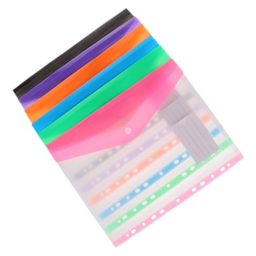 TEHAUX 6 Stück Aktenhalter lockeres Blatt Aktentaschen mit losen Blättern Loseblattordner Beutel büromaterial office supplies Organisieren von Taschen Tasche mit Druckknopfverschluss von TEHAUX