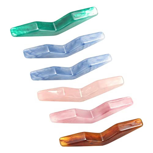 TEHAUX 6 Stück Buchpresse Buchseite komfortabel Fingerbuchhalter Seitenverteiler Inhaber wonks bookend book holder stand book shelves Buchzubehör multifunktionaler Seitenhalter Harz von TEHAUX
