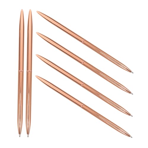 TEHAUX 6 Stück Kugelschreiber aus Metall tragbarer Kugelschreiber Metallstift für Lehrer Signaturstift Lehrerstifte Metallstift für Hochzeiten für Unternehmen Roségold TEHAUX 6 Stück Kugelschreiber aus Metall tragbarer Kugelschreiber Metallstift für Lehrer Signaturstift Lehrerstifte Metallstift für Hochzeiten für Unternehmen Roségold von TEHAUX