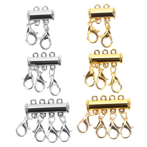 TEHAUX 6 Stück Magnetische Verbindungsschnallen Schmuckverbinder Halskettenverschlüsse Und Verschlüsse Magnetverschluss Halskettenverbinder Für Mehrere Halsketten von TEHAUX