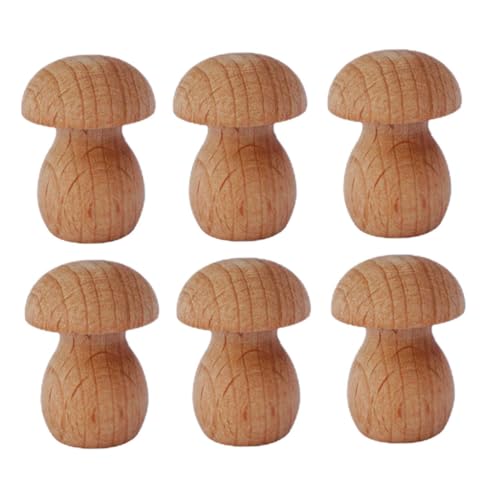 TEHAUX 6 Stück Süße Kleine Pilze Ornamente Dekorationen Bausätze Fotografie -requisite Mini-pilz Simulationspilz Mikro-landschaftsschmuck Mini-ornament Pilzverzierung Brown Holz TEHAUX 6 Stück Süße Kleine Pilze Ornamente Dekorationen Bausätze Fotografie -requisite Mini-pilz Simulationspilz Mikro-landschaftsschmuck Mini-ornament Pilzverzierung Brown Holz von TEHAUX