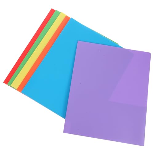 TEHAUX 6 Stück Teiliges Bunte Kunststoff Taschenordner mit Fächern Doppelseitige Dokumentenmappe Wasserfest Große Kapazität Robust für Schule und Büro Praktische Aktenorganisation von TEHAUX