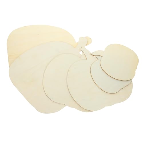 TEHAUX 6 Stück Teiliges DIY Holzanhänger Herbst Kürbis Blanko Holzausschnitte zum Bemalen für Thanksgiving und Herbstdeko Glatte Oberfläche Sicher Vielseitig zum Basteln und Dekorieren von TEHAUX