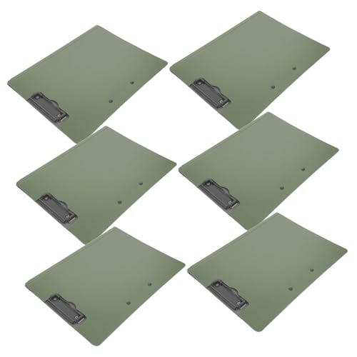 TEHAUX 6 Stück Teiliges Klemmbrett Faltbar mit Drehbarem Doppelclip Multifunktionaler Schreib und Dokumentenhalter für Büro und Konferenz Leichter Business Organizer in Militärgrün TEHAUX 6 Stück Teiliges Klemmbrett Faltbar mit Drehbarem Doppelclip Multifunktionaler Schreib und Dokumentenhalter für Büro und Konferenz Leichter Business Organizer in Militärgrün von TEHAUX