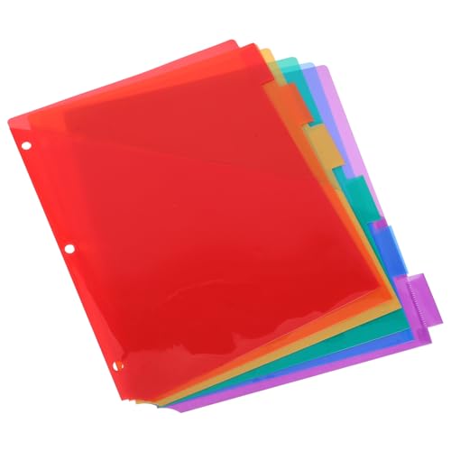 TEHAUX 6 Stück Teiliges Kunststoff Register mit Taschen und Farbigen Tabs Reißfeste Ringbuch Trennblätter für Ring Ordner Multifunktional für Büro Schule und Meeting Vielseitig TEHAUX 6 Stück Teiliges Kunststoff Register mit Taschen und Farbigen Tabs Reißfeste Ringbuch Trennblätter für Ring Ordner Multifunktional für Büro Schule und Meeting Vielseitig von TEHAUX