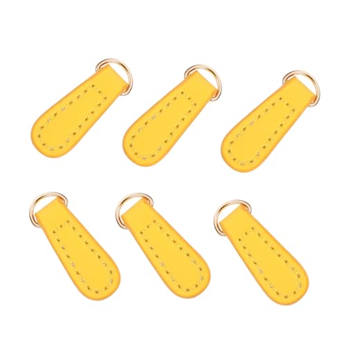 TEHAUX 6 Stück Teiliges Leder Reißverschluss Anhänger Ersatz Zipper Puller Robust Langlebig für Jacken Rucksäcke Gepäck Taschen Reparatur Zubehör von TEHAUX