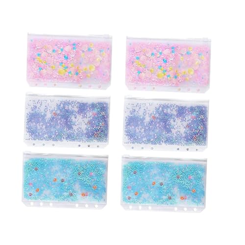 TEHAUX 6 Stück Teiliges PVC Binder Taschen mit Lochung Reißverschluss Beutel für Loseblattordner Praktische Aufbewahrungstaschen für Büro Schule Reise und Zuhause Farblich Sortiert TEHAUX 6 Stück Teiliges PVC Binder Taschen mit Lochung Reißverschluss Beutel für Loseblattordner Praktische Aufbewahrungstaschen für Büro Schule Reise und Zuhause Farblich Sortiert von TEHAUX