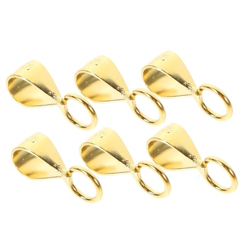TEHAUX 6 Stück Teiliges Silber Anhänger Verschlüsse zum Schmuck Basteln Verstellbare Clips für Halsketten Armbänder Schmuckanhänger und DIY Zubehör Langlebig Farbbeständig Glatte von TEHAUX