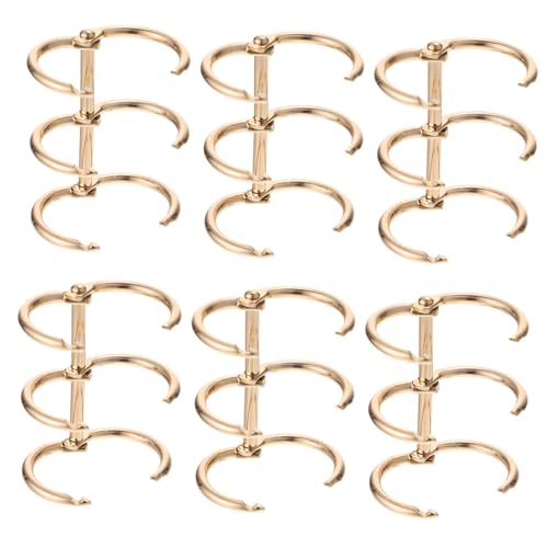 TEHAUX 6 Stück Teiliges Stabile Metallringe mit Löchern für Lose Goldfarbene Binder Kreise aus Legiertem Metall Flexibler Notizbuchring für Schüler Lehrer und Büro Ordner Schmal TEHAUX 6 Stück Teiliges Stabile Metallringe mit Löchern für Lose Goldfarbene Binder Kreise aus Legiertem Metall Flexibler Notizbuchring für Schüler Lehrer und Büro Ordner Schmal von TEHAUX