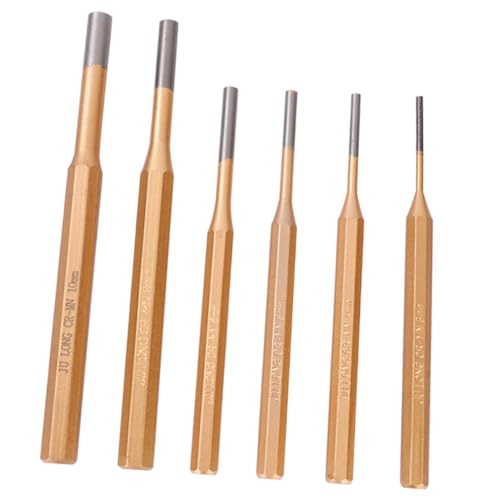 TEHAUX 6 Stück Teiliges Stanzwerkzeug Set aus Hochcarbonstahl Robuster Metallstempel mit Runden Köpfen für Präzise Locharbeiten und Mechanische Wartung Geeignet für Handwerker und DIY TEHAUX 6 Stück Teiliges Stanzwerkzeug Set aus Hochcarbonstahl Robuster Metallstempel mit Runden Köpfen für Präzise Locharbeiten und Mechanische Wartung Geeignet für Handwerker und DIY von TEHAUX