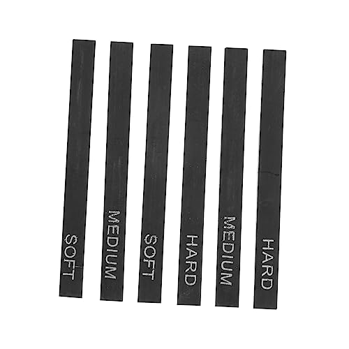 TEHAUX 6 Stück Zeichenkohle Sticks für Künstler Schwarz Quadratische Kohlestifte Weich und Mittelhart für Skizzen und Zeichnungen Künstlerisches Zubehör für Drinnen und Draußen von TEHAUX
