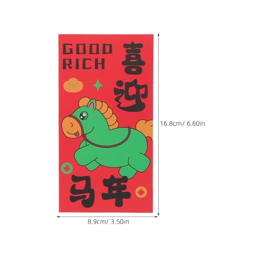 TEHAUX 60 Stück Chinesische Neujahrsumschläge mit Pferde-zodiac Motiv Rote Glücksgeldumschläge aus Hochwertigem Papier Kreative Frühlingsfest Geldgeschenktüten für Familie und Freunde TEHAUX 60 Stück Chinesische Neujahrsumschläge mit Pferde-zodiac Motiv Rote Glücksgeldumschläge aus Hochwertigem Papier Kreative Frühlingsfest Geldgeschenktüten für Familie und Freunde von TEHAUX