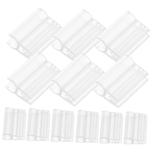 TEHAUX 60 Stück Etikettenhalter aus Clip Preisschilder für Gitterwände für Einzelhandel Robust und Einfach zu Montieren Transparentes Design von TEHAUX