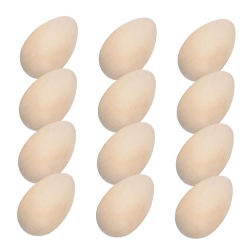 TEHAUX 60 Stück Holz-eier zum Bemalen Realistische Fake Eggs aus Robustem Holz DIY Bastel-eier für Osterdeko Multifunktionale Deko-objekte für Kreative TEHAUX 60 Stück Holz-eier zum Bemalen Realistische Fake Eggs aus Robustem Holz DIY Bastel-eier für Osterdeko Multifunktionale Deko-objekte für Kreative von TEHAUX