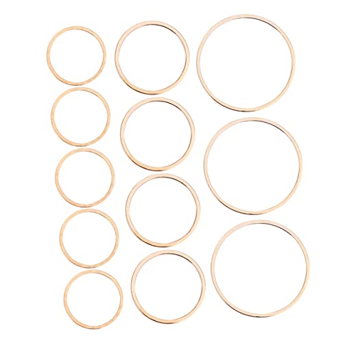 TEHAUX 60 Stück Runder Ohrringanhänger Edelstein Schmuck Halskette Herstellung Reiz Für Perlen Mädchen Diy Charme Armbänder Anhänger Kettenanhänger Golden Legierung von TEHAUX