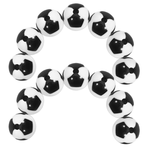 TEHAUX 60 Stück Teiliges Acryl fußball Runde Sport charme perlen für DIY Armband Halskette Basteln von TEHAUX