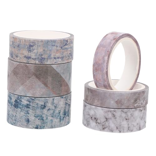 TEHAUX 6Er-Rollen-Set Washi-Tape für Weiß dekorativ Abdeckband Bastelband the washi tape unimate Scrapbook-Dekoration Handbuch Dekoration Texturband Washi-Klebeband selber machen Papier TEHAUX 6Er-Rollen-Set Washi-Tape für Weiß dekorativ Abdeckband Bastelband the washi tape unimate Scrapbook-Dekoration Handbuch Dekoration Texturband Washi-Klebeband selber machen Papier von TEHAUX