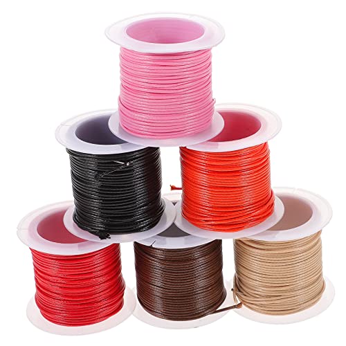 TEHAUX 6Rollen Perlenwachsdraht Schmuck Draht für DIY Armband Herstellung Dekorativer Wachsdraht für Bastelprojekte pro Langlebig und Vielseitig TEHAUX 6Rollen Perlenwachsdraht Schmuck Draht für DIY Armband Herstellung Dekorativer Wachsdraht für Bastelprojekte pro Langlebig und Vielseitig von TEHAUX