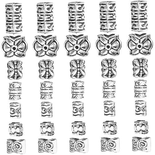 TEHAUX 7 Packungen Alloy Spacer Beads Silberfarbene Schmuckperlen für Armbänder und DIY Zubehör Hochwertige Bastelmaterialien für Kreative Projekte TEHAUX 7 Packungen Alloy Spacer Beads Silberfarbene Schmuckperlen für Armbänder und DIY Zubehör Hochwertige Bastelmaterialien für Kreative Projekte von TEHAUX