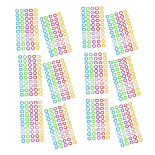 TEHAUX 750 Stück Loseblatt-aufkleber Mit Löchern Hole Punch Verstärkungsaufkleber Lochverstärkungsaufkleber Verstärkungen Für Gelochte Locher Aufkleber Pvc Selbstklebend von TEHAUX