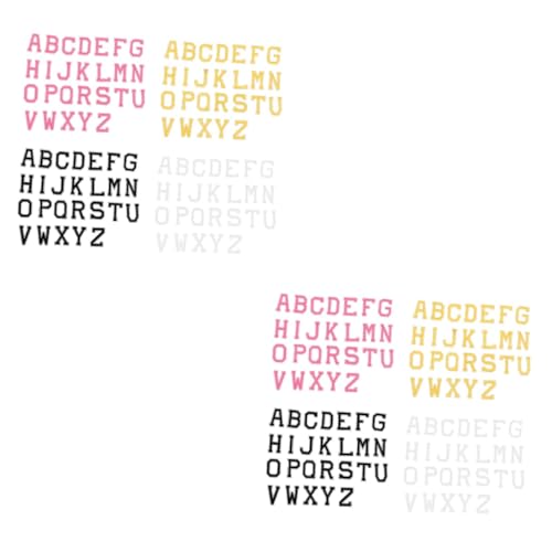 TEHAUX 8 Sätze Buchstaben-Patch gestickte Buchstaben nähen Brief bestickt Stoffreparaturflicken Dekorative Kleidung DIY-Kleidungspatch Alphabetapplikationen Polyesterfaden von TEHAUX