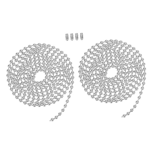 TEHAUX 8 Sets Edelstahl Perlenketten Kugelketten Anhänger Perlenketten Verbindungsstücke Metallketten Runde Gliederketten Schmuckherstellungsketten Für Die TEHAUX 8 Sets Edelstahl Perlenketten Kugelketten Anhänger Perlenketten Verbindungsstücke Metallketten Runde Gliederketten Schmuckherstellungsketten Für Die von TEHAUX