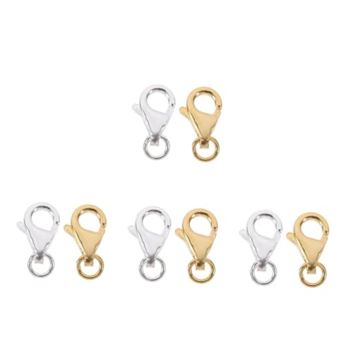 TEHAUX 8 Sets Karabinerverschlüsse Karabiner Halskettenherstellung Armbänder Schwarz DIY Halsketten Clips Halsketten Verbinder Gold Die Karabiner Halsketten Verbindungsschnalle TEHAUX 8 Sets Karabinerverschlüsse Karabiner Halskettenherstellung Armbänder Schwarz DIY Halsketten Clips Halsketten Verbinder Gold Die Karabiner Halsketten Verbindungsschnalle von TEHAUX