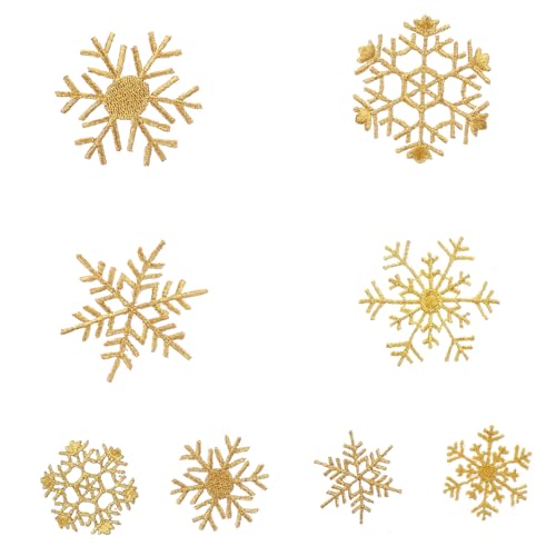 TEHAUX 8 Stück Bestickter Aufnäher Mit Schneeflocken Goldene Schneeflockenflecken Schneeflockenapplikation Gold Winterapplikation Mit Schneeflocken Basteln Dekorativ Künstliches Stickgarn TEHAUX 8 Stück Bestickter Aufnäher Mit Schneeflocken Goldene Schneeflockenflecken Schneeflockenapplikation Gold Winterapplikation Mit Schneeflocken Basteln Dekorativ Künstliches Stickgarn von TEHAUX