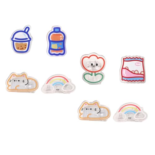 TEHAUX 8 Stück Netter Ordner Kleine Büroklammern Clips Papierklammern Testen Papiersortierklammern Für Zu Hause Fotoklemme Büro Bunte Aktenordner Büroklammer Testen Schulbürobedarf Acryl TEHAUX 8 Stück Netter Ordner Kleine Büroklammern Clips Papierklammern Testen Papiersortierklammern Für Zu Hause Fotoklemme Büro Bunte Aktenordner Büroklammer Testen Schulbürobedarf Acryl von TEHAUX