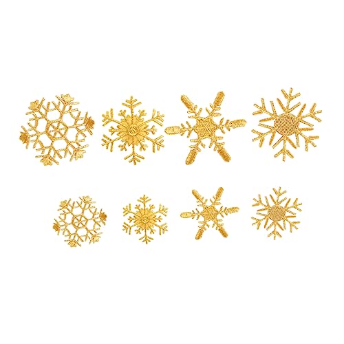 TEHAUX 8 Stück Schneeflocken Sticker Chenille Patches Individuelle Schneeflocken Applikation Dekorationen Weihnachts Kleidungsflicken Schneeflocken Stoffaufkleber Schneeflocken von TEHAUX