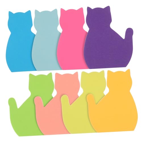TEHAUX 8 Stück Teiliges Bunte Haftnotizen Kleine Selbstklebende Notizblöcke mit Praktische Memo Pads für Büro Schule Meetings Wiederablösbar und Farbenfroh zur Aufgabenorganisation von TEHAUX