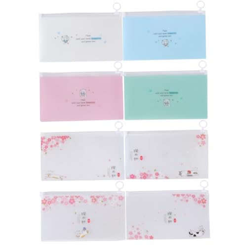 TEHAUX 8 Stück Teiliges Cartoon Masken Organizer aus Robustem PP Kunststoff Multifunktionale Gesichtsmasken Aufbewahrungstasche mit Niedlichen Motiven für Reisen Schule und TEHAUX 8 Stück Teiliges Cartoon Masken Organizer aus Robustem PP Kunststoff Multifunktionale Gesichtsmasken Aufbewahrungstasche mit Niedlichen Motiven für Reisen Schule und von TEHAUX