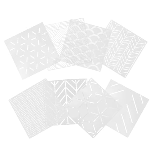 TEHAUX 8 Stück Teiliges Geometrisches Wandtattoo Schablonen Langlebigem Pte Material Wiederverwendbar Waschbar für Wände Möbel Böden DIY Heimdekor und Kreative Wandmalerei TEHAUX 8 Stück Teiliges Geometrisches Wandtattoo Schablonen Langlebigem Pte Material Wiederverwendbar Waschbar für Wände Möbel Böden DIY Heimdekor und Kreative Wandmalerei von TEHAUX